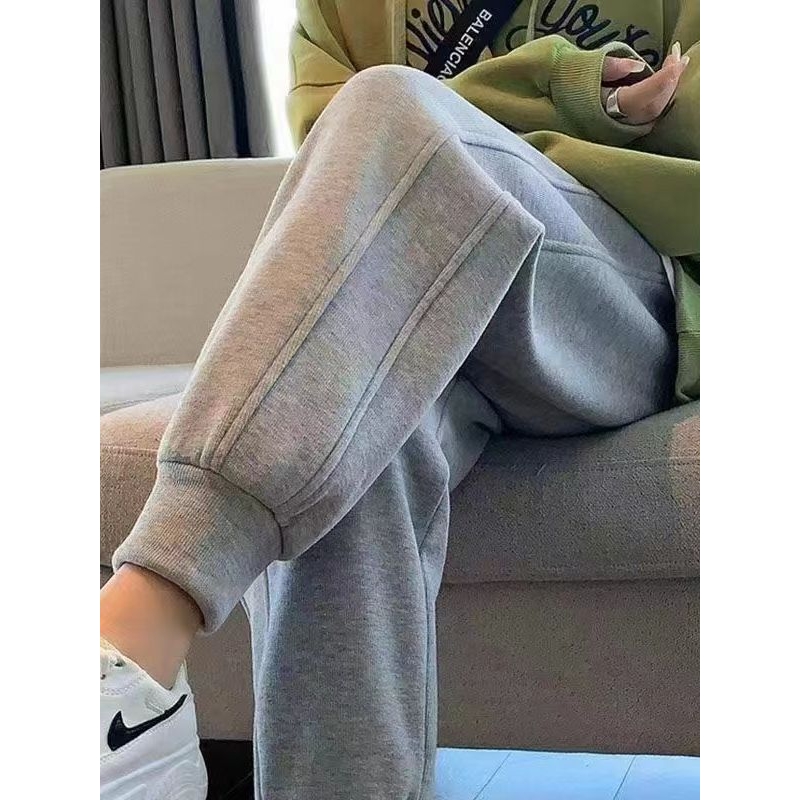 休闲裤女2025春秋冬季新款运动裤卫裤裤子女装大码长裤宽松阔腿裤