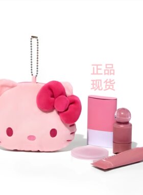 正品现货日杂附录包粉色毛绒凯蒂猫小挂包可爱卡通短绒毛超萌包包