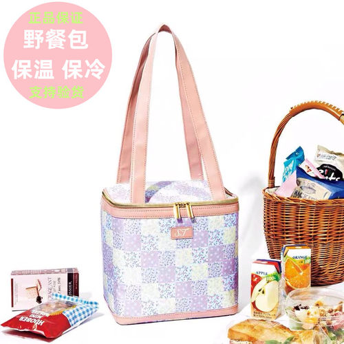 饭盒袋子帆布可爱防水手拎