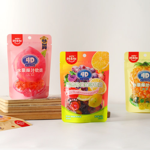 AMOS阿麦斯4D混合水果味爆汁软糖
