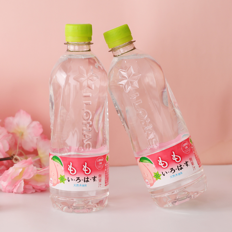 日本饮料透明水网红白桃水进口桃子水果味饮料