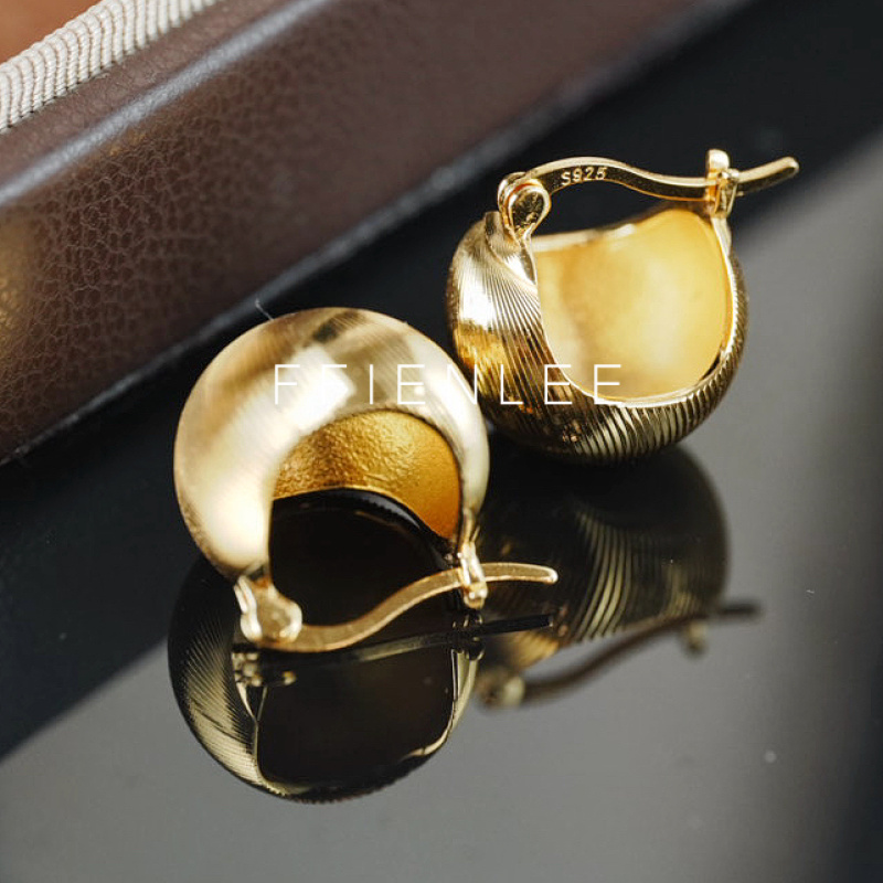 925银耳饰  晨露 轻奢个性闪亮耳扣女款气质百搭耳环