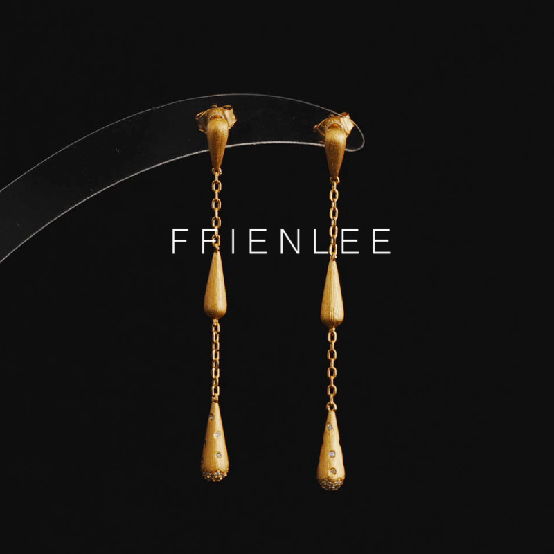 925银耳饰  渔光曲 轻奢小众设计耳饰女款气质水滴耳环