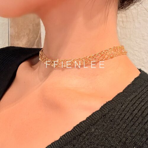 链子925银  碎星环绕 轻奢小众毛衣链女款气质蕾丝项链