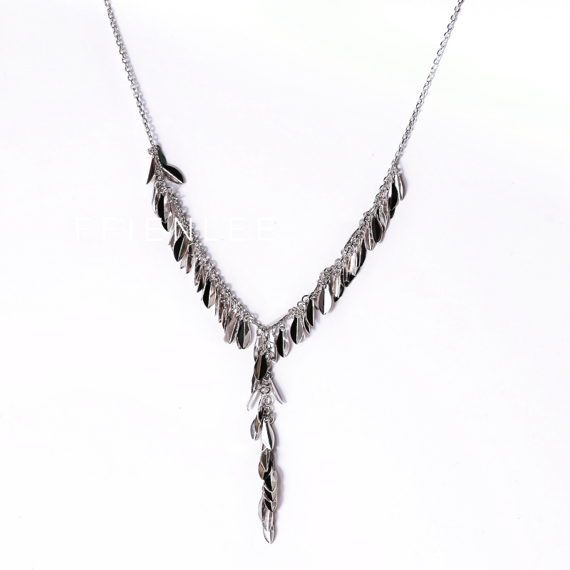 坠链均925银  柳絮 简约长款麦穗流苏Y字链轻奢小众高级感项链