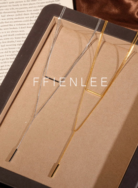 坠链均925银  银弦 轻奢设计感毛衣链女款百搭Y字项链