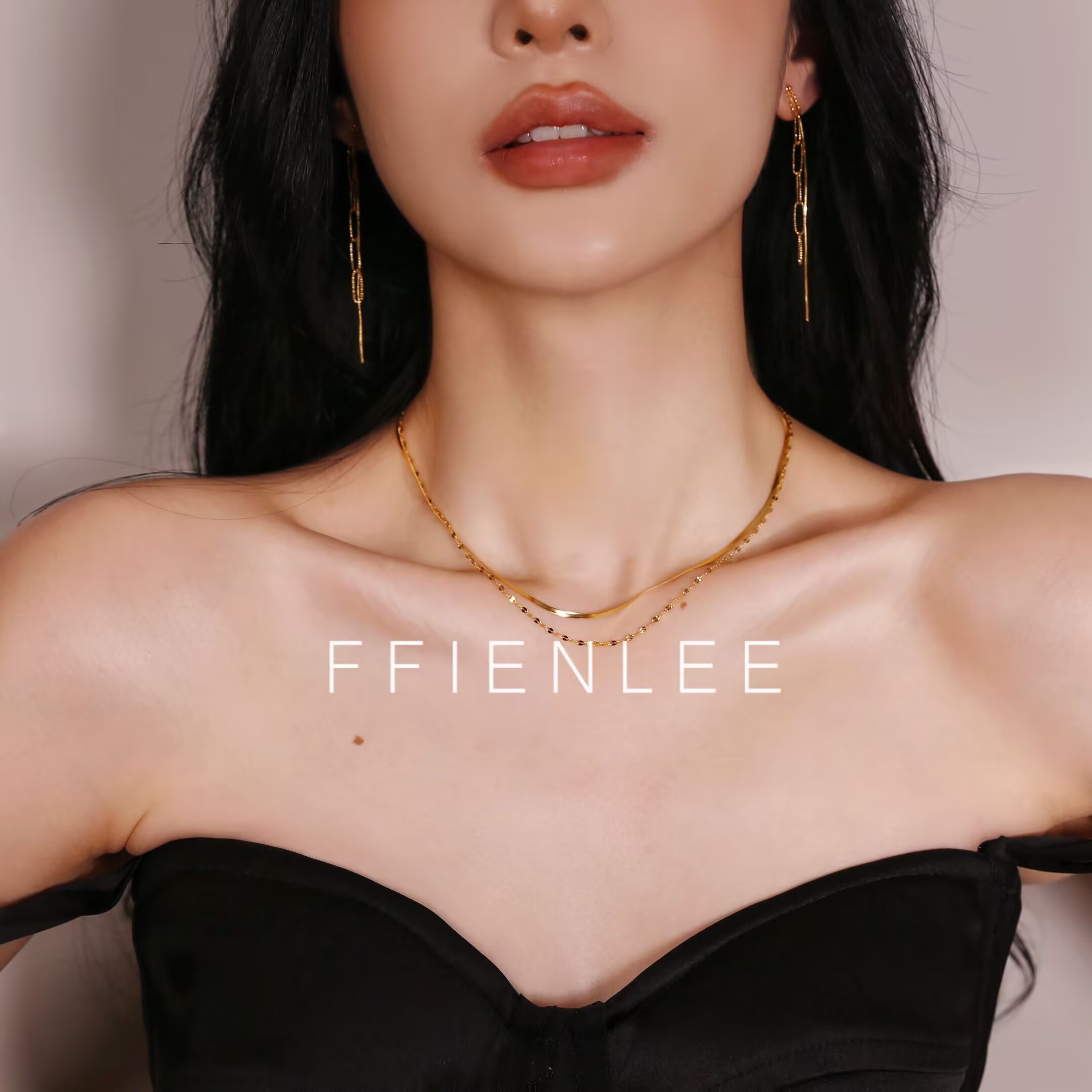 链子925银  碎光呼吸 欧美ins冷淡风锁骨链多层叠戴颈链