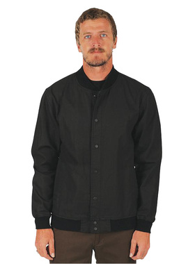 CAPTAIN FIN潮牌美式街头硬核朋克黑色棒球夹克外套重磅帆布工装