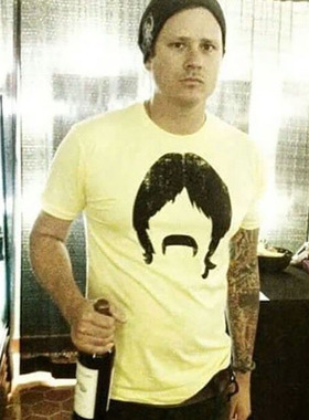 美国朋克Blink182主唱Tom Delange限量款街头摇滚硬核纯棉短袖T恤
