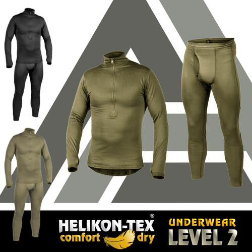 Helikon赫利肯GEN3 L2半拉链抓绒保暖内衣裤户外运动套装