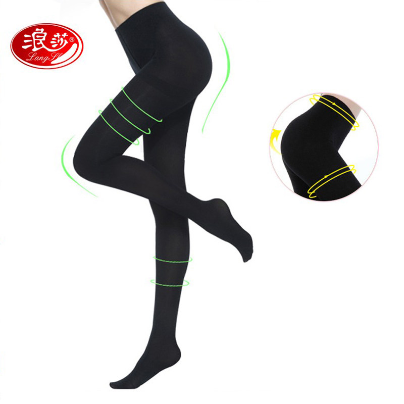 浪莎春秋加厚120d收腹提臀打底裤袜98527天鹅绒连裤袜98528踩脚袜