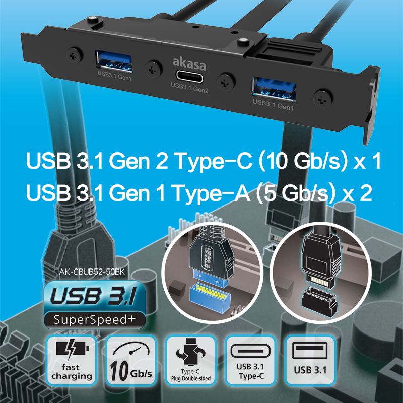 USB3.0转接扩展卡10Gbps机箱后置
