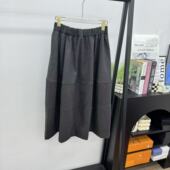 秋冬季 羊毛混纺灰棕百搭茧型有内衬高腰半身裙25120644