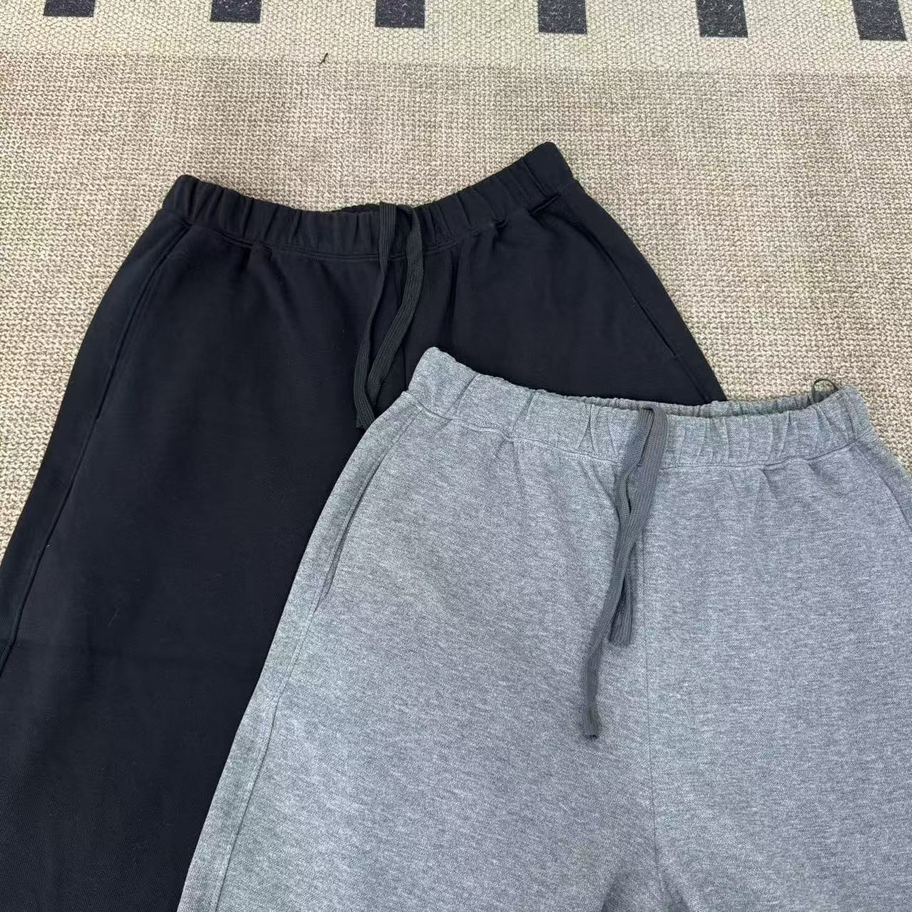 秋季新款纯色百搭棉抽绳休闲直筒拖地弯刀卫裤香蕉裤25092341