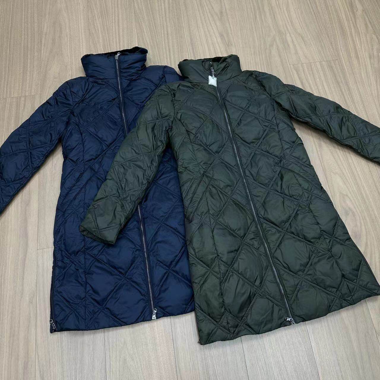 中长款菱格玉荣棉服
