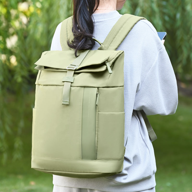 日本SANWA双肩包女生电脑包14英寸日系适用苹果戴尔华硕华为联想拯救者游戏本大容量时尚背包简约轻便小清新