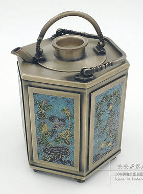 清仓精致纯铜珐琅温酒壶温酒器热酒器具工艺礼品摆件包邮