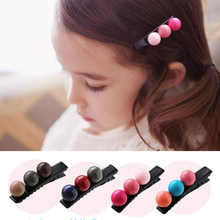 欧美范婴儿童宝宝淑女发圈散发鸭嘴夹刘海夹碎发夹学生儿童用