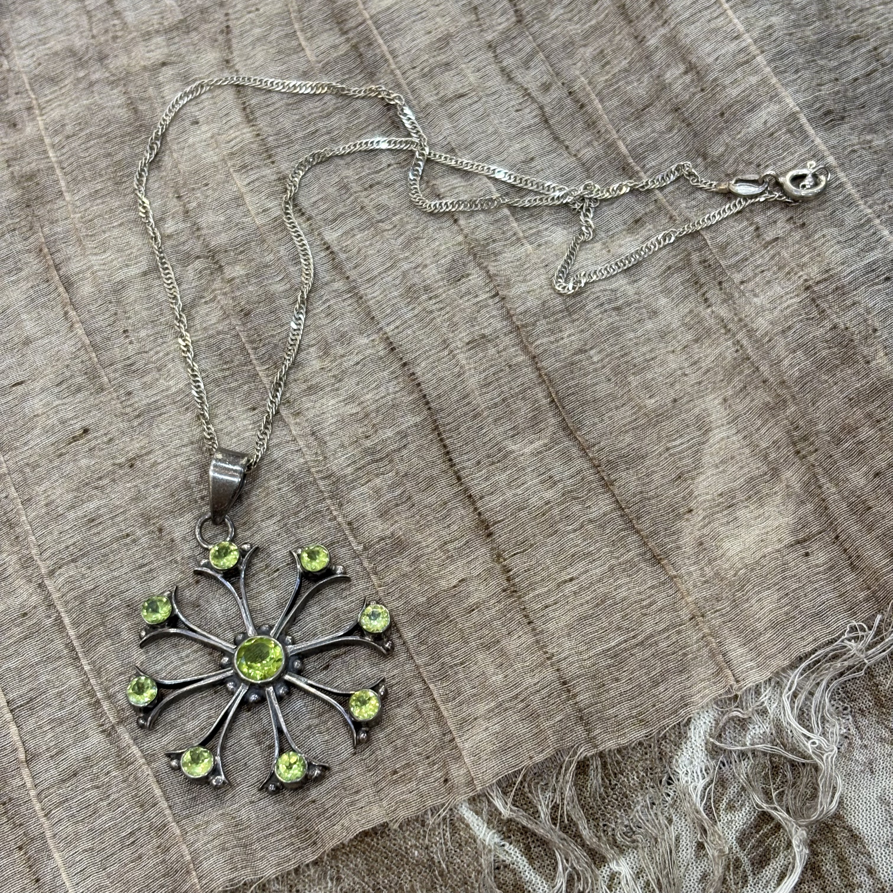 中古默认微瑕不退换 莱茵石银项链 意大利