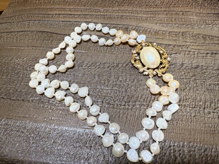 中古默认微瑕不退不换 意大利 天然珍珠项链38.5cm