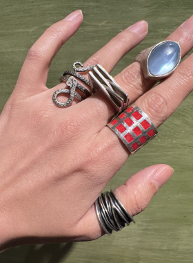 中古不完美不退不换 银戒指 意大利241222501