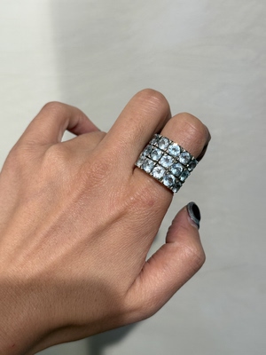 中古默认微瑕不退不换  银戒指 16.5 码 意大利