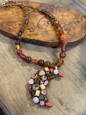 中古默认微瑕不退不换   琉璃项链 意大利