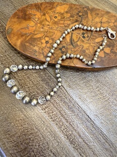 中古不完美不退不换  水晶球球银项链  意大利