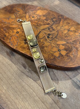 中古默认微瑕不退不换 法产 skalli 编织果冻手链 17-19cm