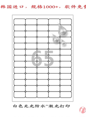 不干胶A4 爱雷博 标签纸无光白色防水PP激光打印 CL551MP 100张A4