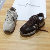 2025秋季 真皮拼色厚底休闲运动鞋 软底阿甘鞋 诗路花语女鞋 551 1310