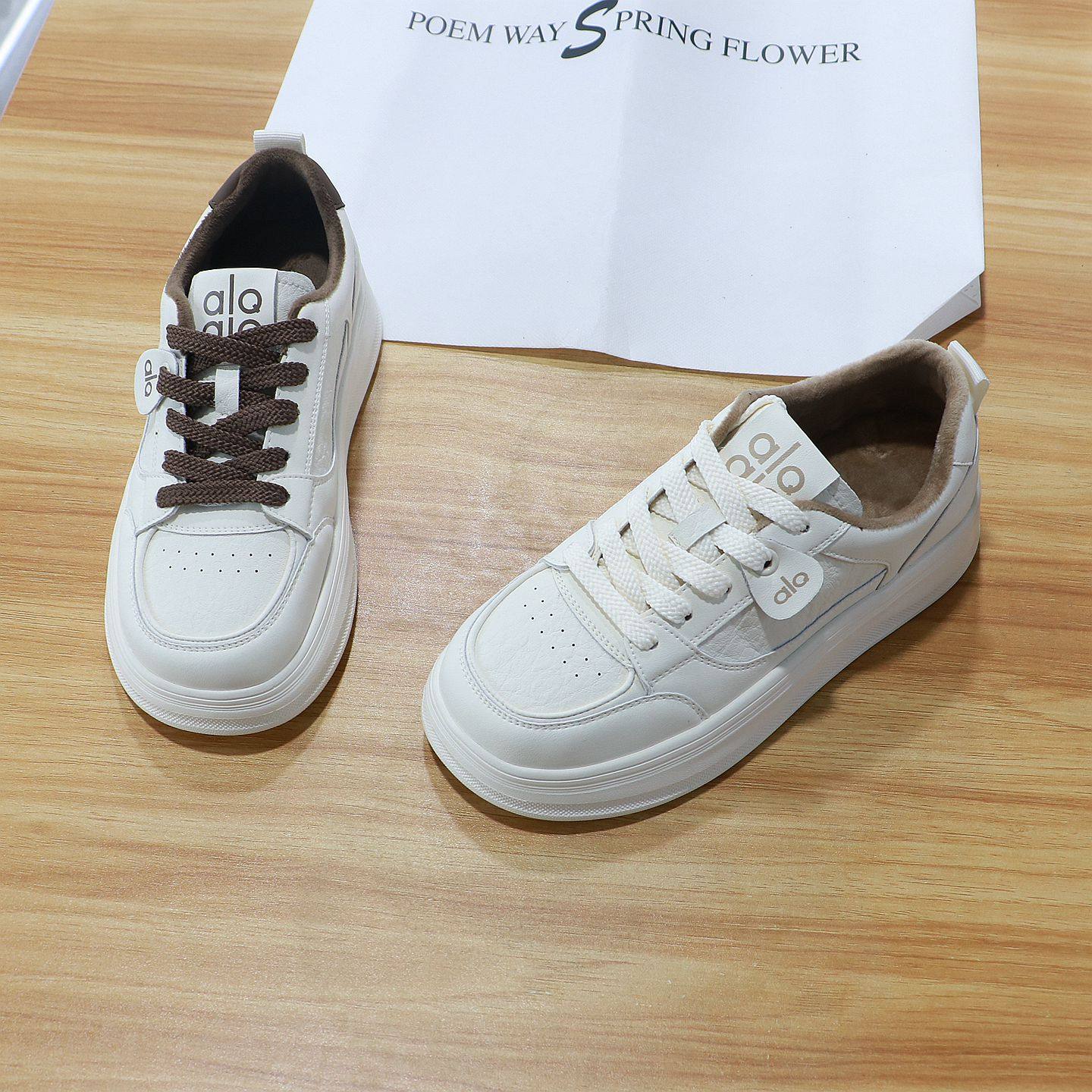 诗路花语女鞋2025冬真皮加绒小白鞋软底保暖运动休闲板鞋221-506,女鞋,休闲板鞋,淘宝优惠券,粉丝福利购,淘宝优惠卷