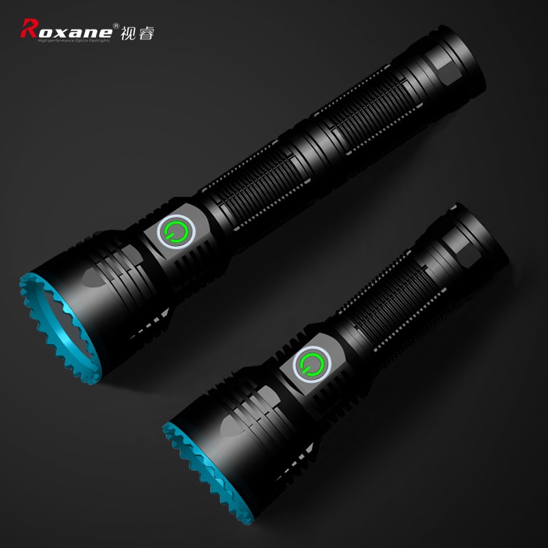 视睿X8高配强光手电筒超亮聚光远射 USB直充户外搜救骑行探洞家用