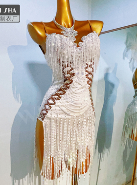 拉丁舞比赛服儿童女童比赛服满钻拉丁舞服最新款新款比赛1926