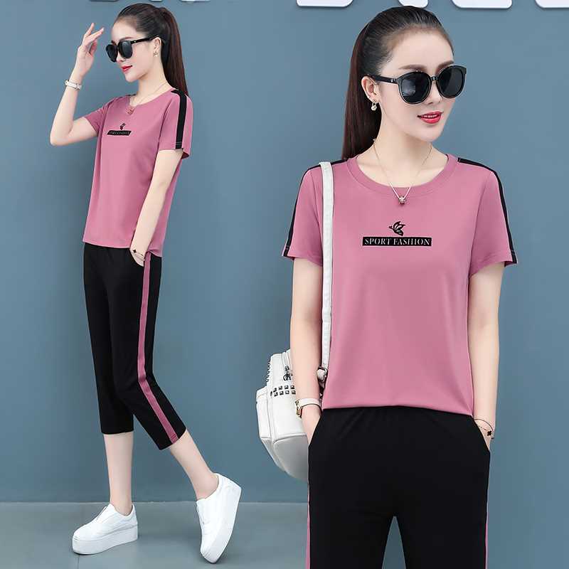 休闲运动女装夏装( 中老年运动服女套装 )-第1张图片-潮百科