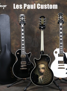 飞琴行Epiphone Les Paul Custom 黑卡 1959 电吉他 孤独摇滚