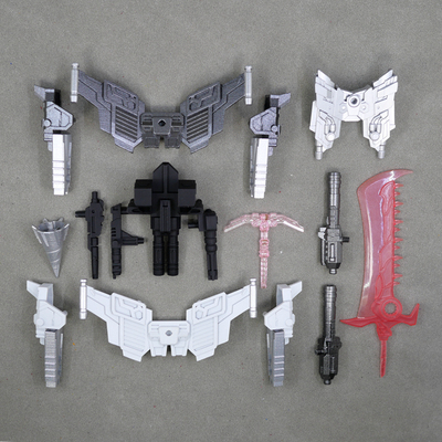 TIM改造布鲁 可克闪耀版第三弹IDW威震 天背包手炮钻头配件透明稿