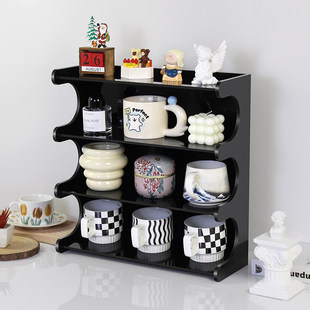 亚克力杯子收纳置物架多层桌面整理架水杯香水护肤品展示架储物架