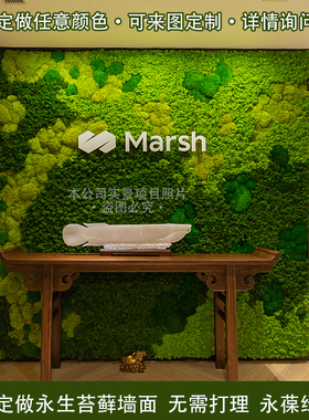 永生小鹿苔藓白发青苔diy永生花盒真植物墙绿化墙花墙绿植墙软装