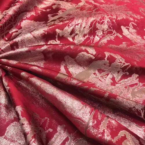 织金细锦28姆米140宽幅100桑蚕丝国风汉服旗袍定制中式服饰面料