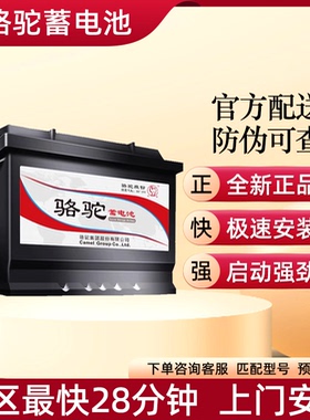 骆驼蓄电池55519汽车电瓶55AH适配传祺GS4马自达2/3福克斯嘉年华