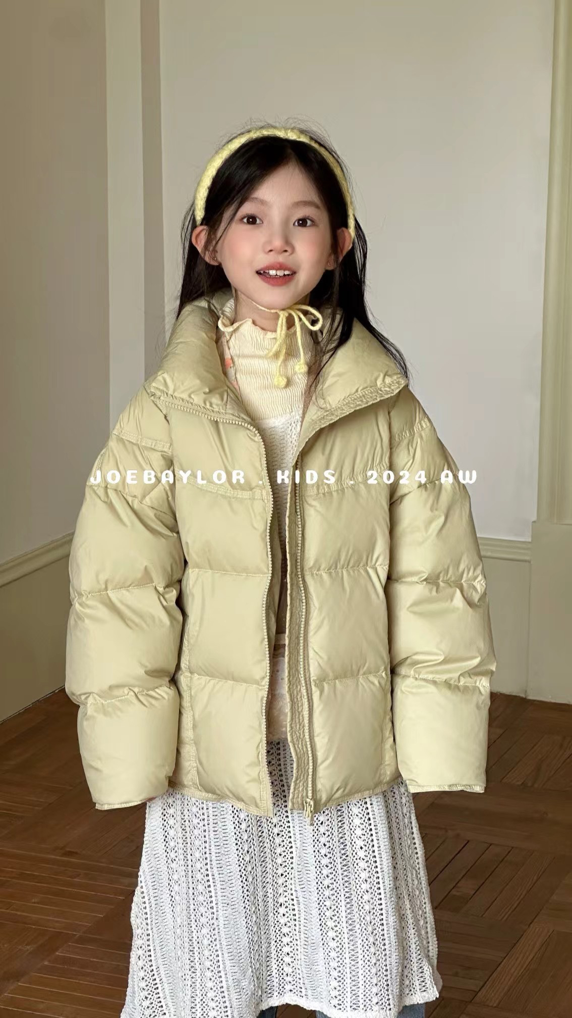 乔贝乐2024新款冬款女童儿童韩版加绒羽绒服百搭休闲潮范7356