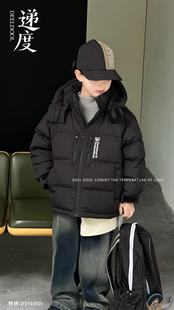 2025木瓜汁递度冬季新款男童女童防风连帽羽绒服中大童541025