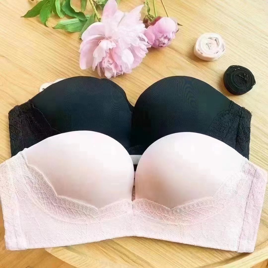 无肩带歌瑞森芍药性感无钢圈聚拢