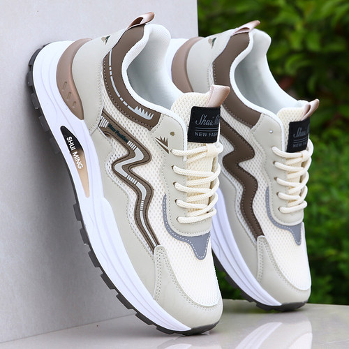 加绒棉鞋冬季透气男鞋网面运动鞋男软底2025新款鞋子休闲鞋跑步鞋