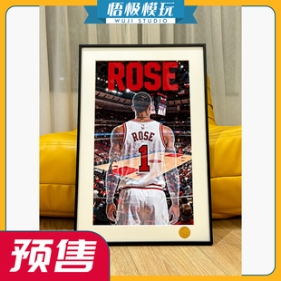 【悟极模玩】现货 星空《罗斯背影》Rose球衣退役NBA风城装饰画