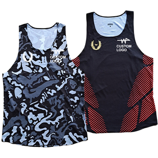 2022 俄勒冈田径联赛方块骷髅标 马拉松径背心 运动服 订制LOGO