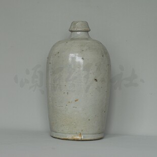 『颂雅琴社』日本明治白瓷花瓶 书房古董 老物件 插花中式