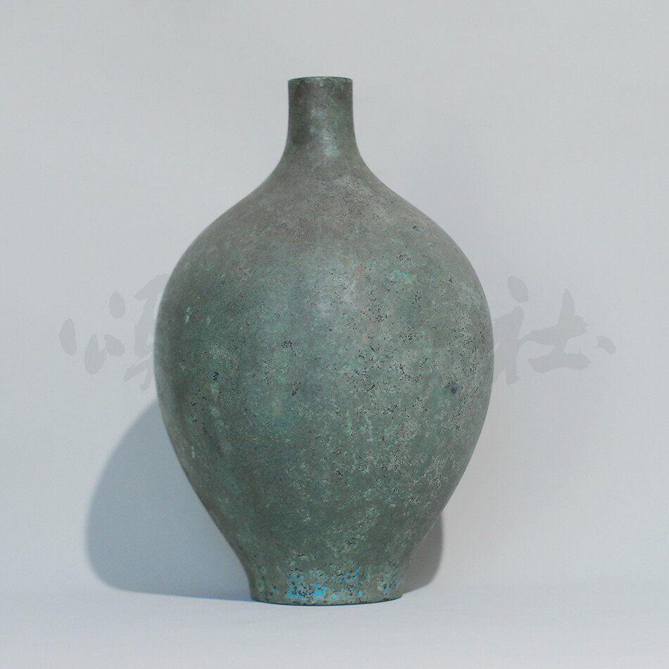 『颂雅琴社』日本青铜花瓶 花瓶 古董老物 花入花器 插花