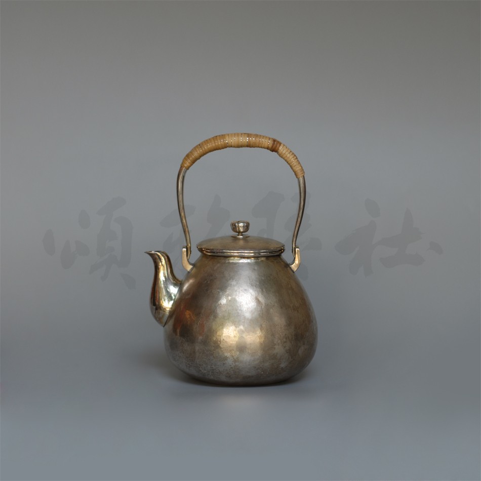 日本纯银水壶茶具老银壶